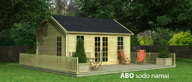 pigus mediniai sodo namai pagal Jusu poreikius