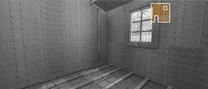 ABO namo stayba - pries grindu klojima